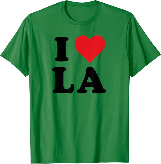 I Heart LA Initials I Love L.A. First And Last Name L A T-Shirt - T-Shirt | Irish Green