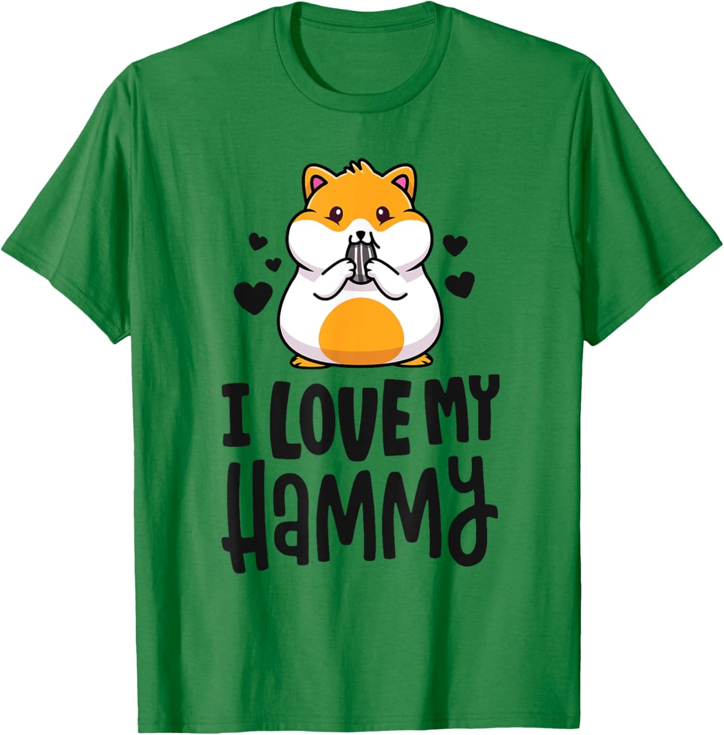 I Love My Hammy Shirt Cute Hamster Kawaii Shirt Kids Gift T-Shirt - T-Shirt | Irish Green