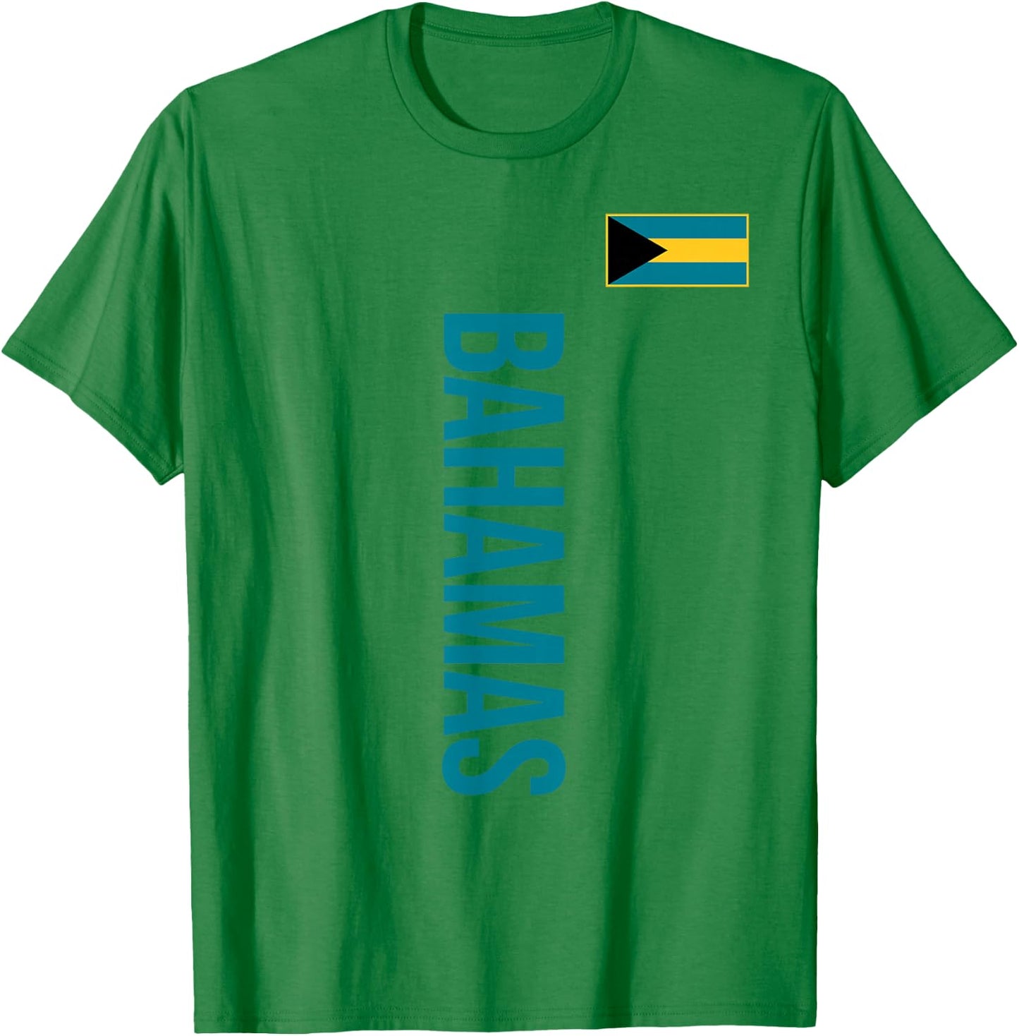 Bahamas flag sports football athletic jersey top T-Shirt - T-Shirt | Irish Green
