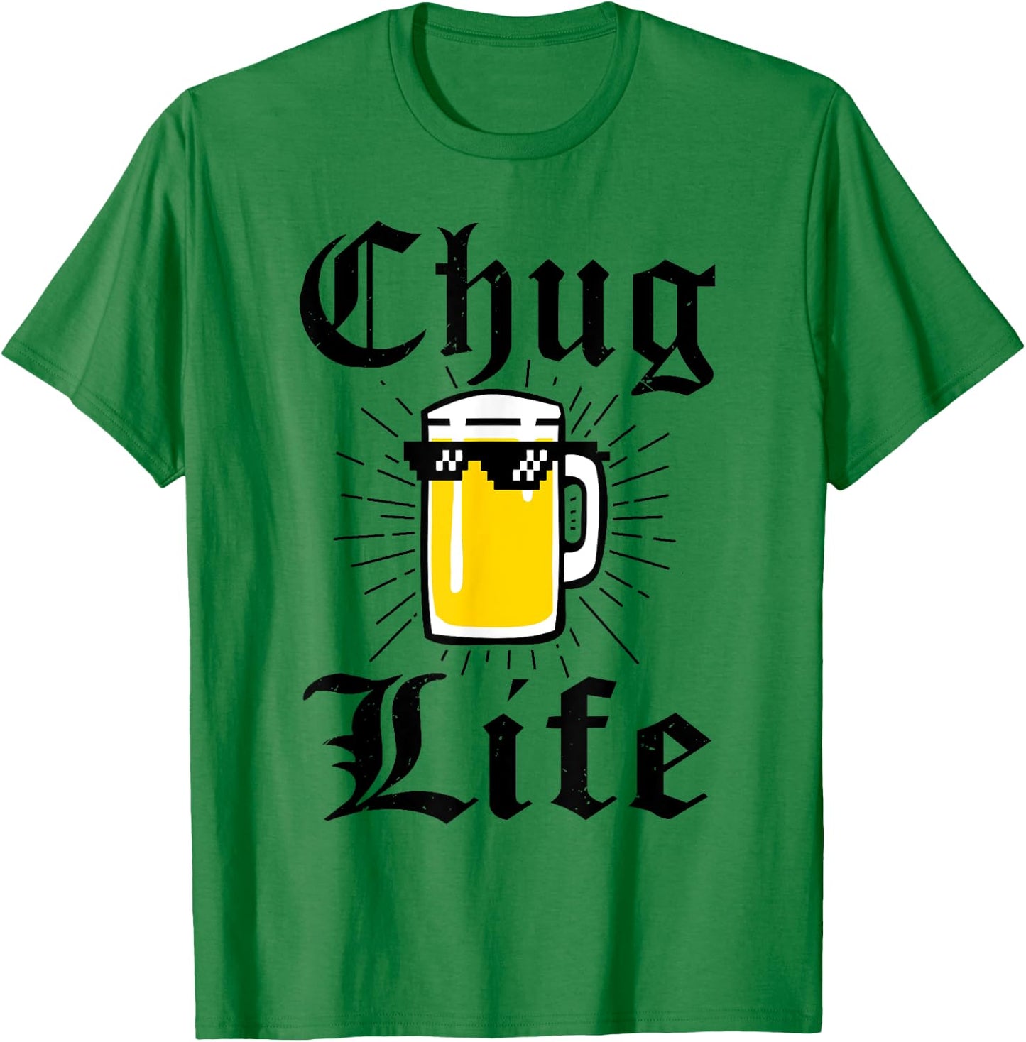 College Beer Lover Gifts: Chug Life 2 Spring Break Beer Fan T-Shirt - T-Shirt | Irish Green