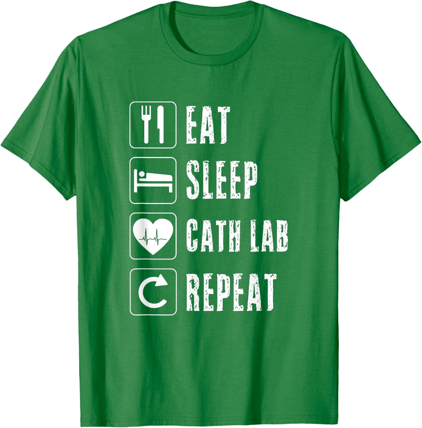Cath Lab Nurse Cardiac Nursing Heart Tech Heartbeat EKG T-Shirt - T-Shirt | Irish Green