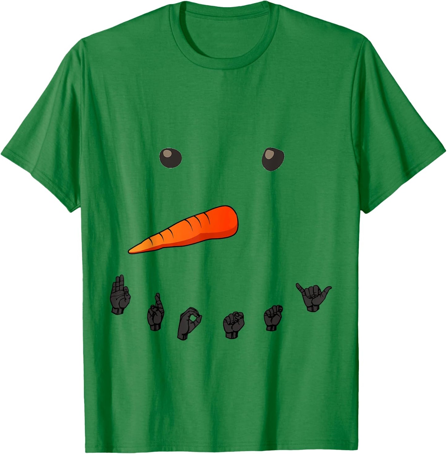 Snow Man Sign Language Teachers Interpreter ASL T-Shirt - T-Shirt | Irish Green