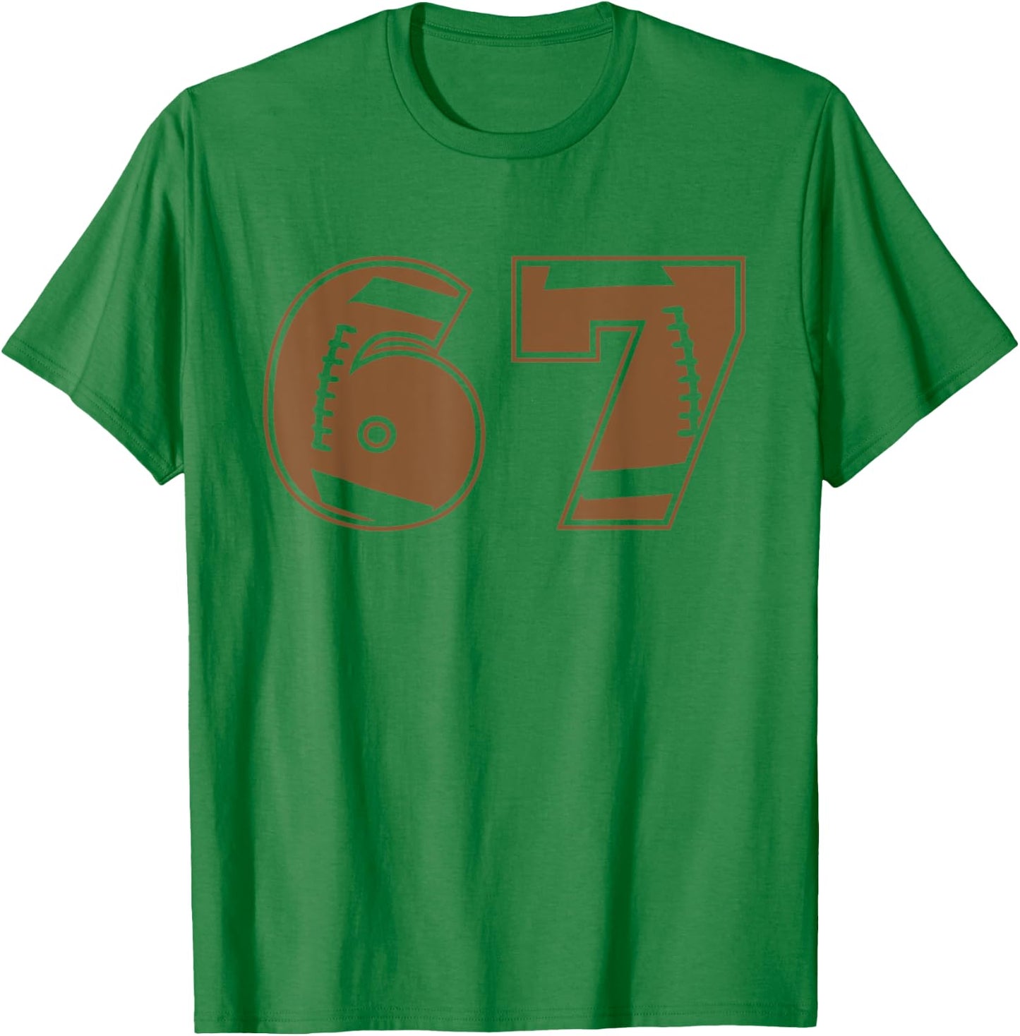 Football 67 Jersey Number T-Shirt - T-Shirt | Irish Green