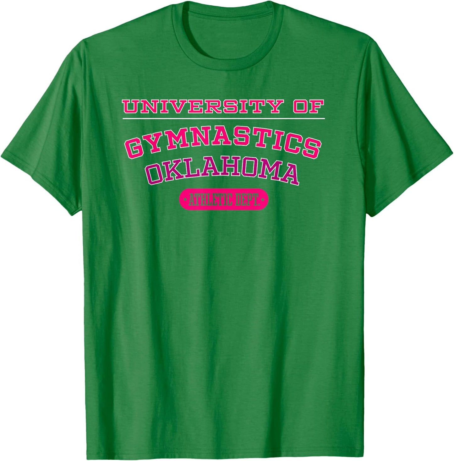 University of Gymnastics OKLAHOMA Athletic Dept. T-Shirt - T-Shirt | Irish Green