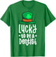 Lucky To Be A Dentist St Patricks Day Shamrock Dental Gift T-Shirt - T-Shirt | Irish Green