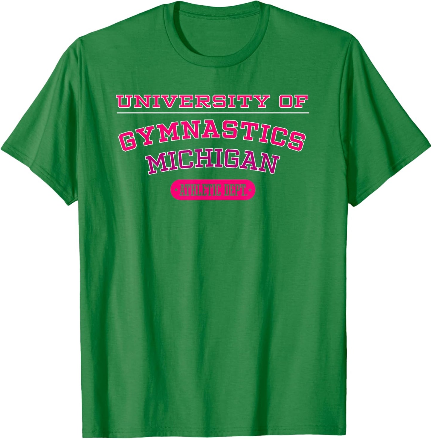 University of Gymnastics MICHIGAN Athletic Dept. T-Shirt - T-Shirt | Irish Green