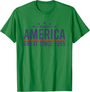 Funny Making America Great Since 1955 Design, 67th Birthday T-Shirt - T-Shirt | Irish Green