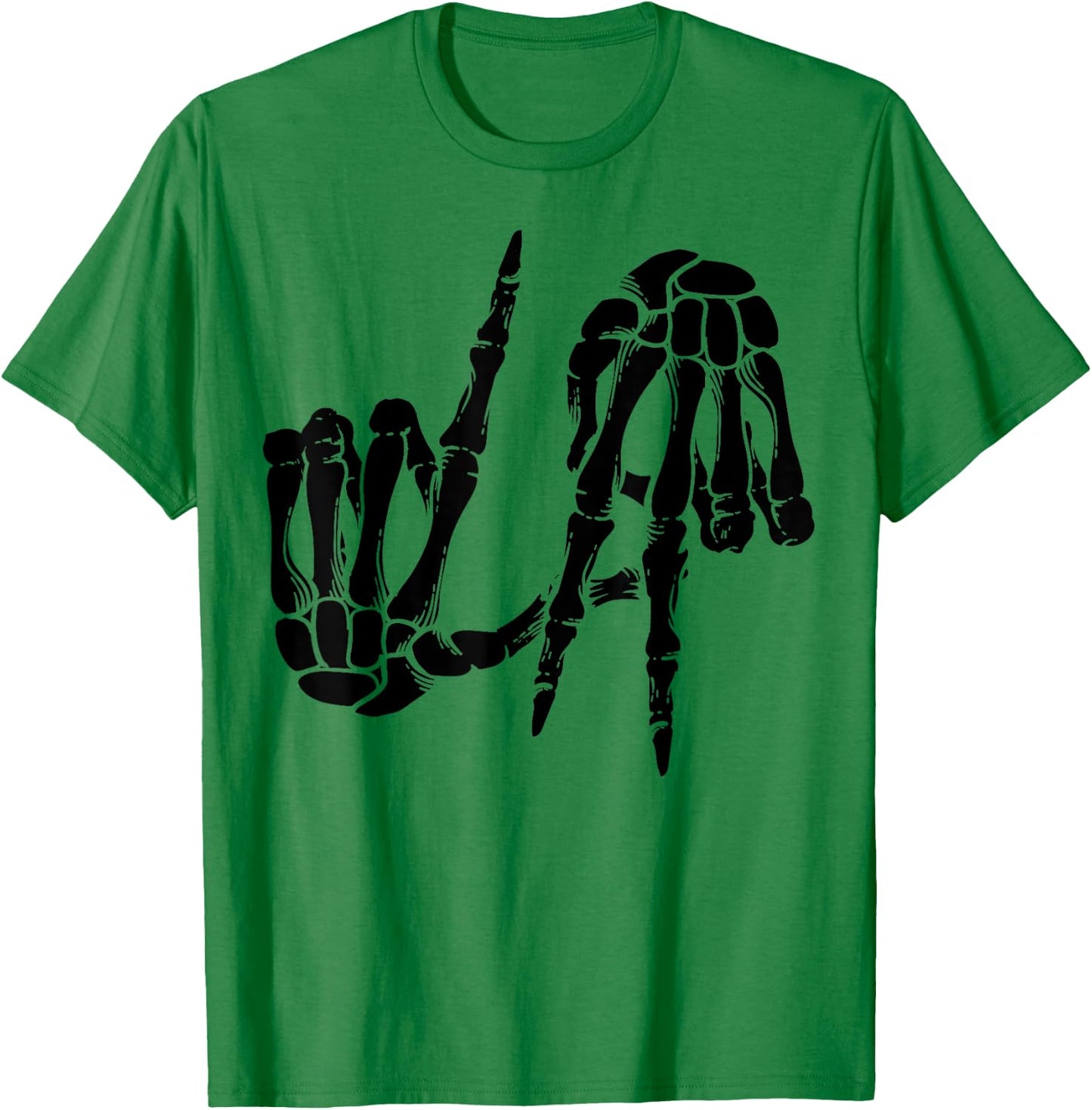 Cute Freaky Los Angeles Hand Sign Skeleton Shirt LA Gift T-Shirt - T-Shirt | Irish Green