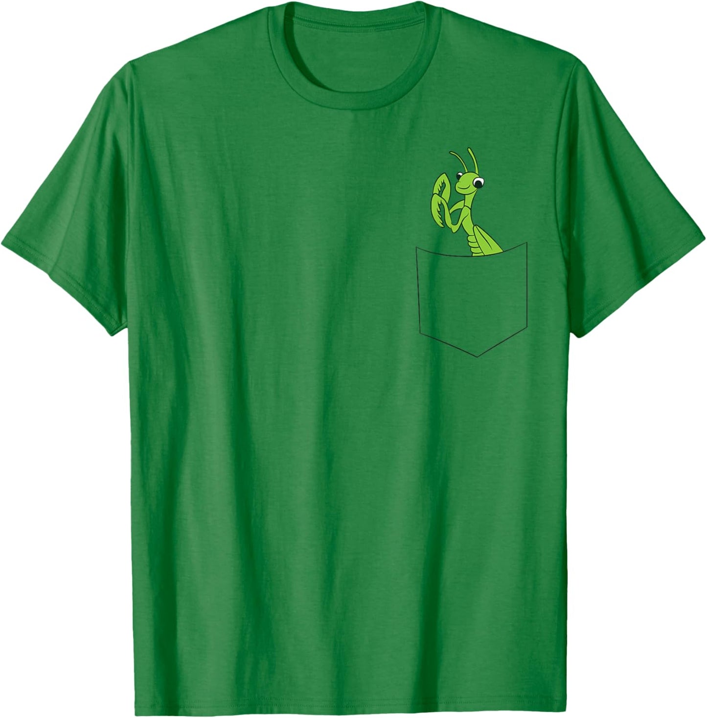 Grasshopper in Pockets Insect in Bag Cute Grasshopper T-Shirt - T-Shirt | Irish Green