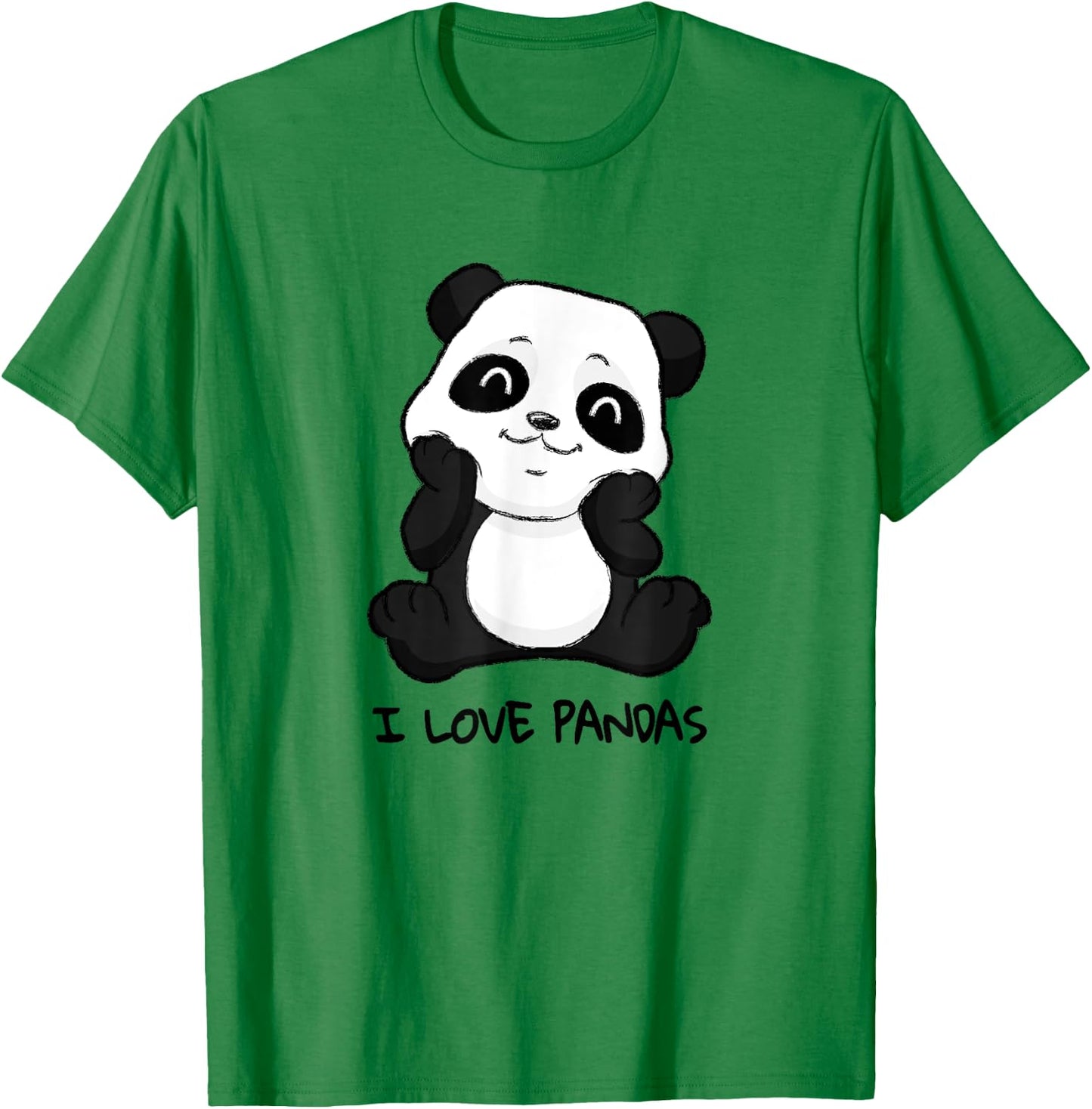 I love Pandas Shirt Sweet Panda bear Baby Panda Girl T-Shirt - T-Shirt | Irish Green