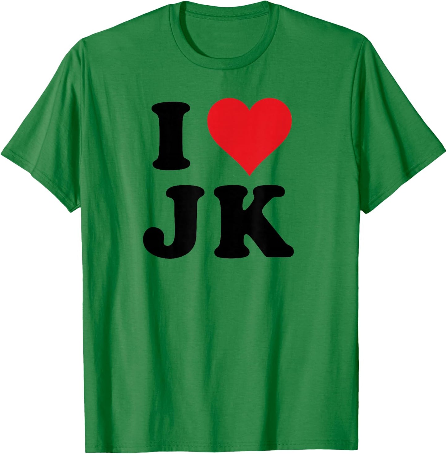 I Heart JK Initials I Love J.K. First And Last Name J K T-Shirt - T-Shirt | Irish Green