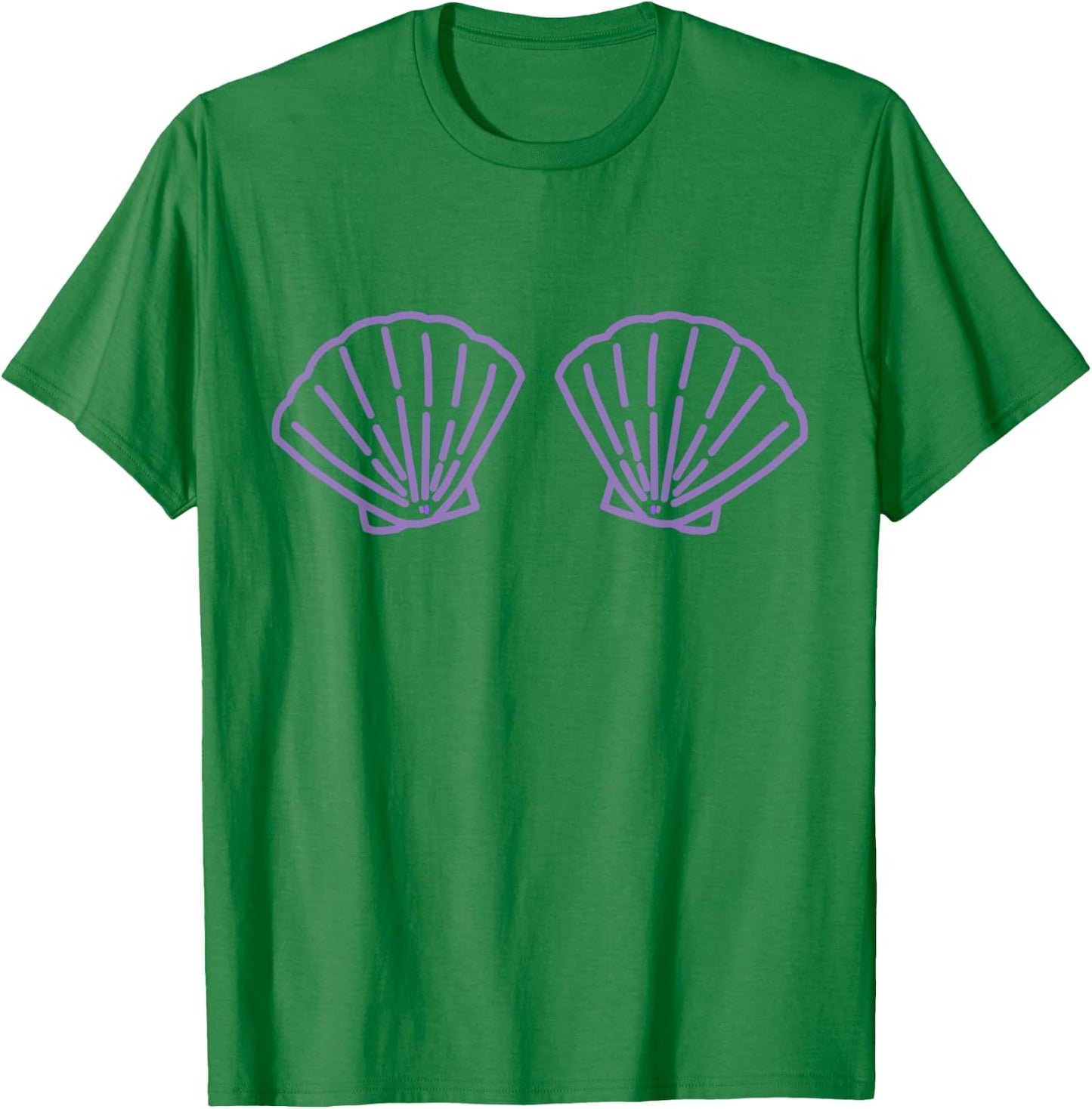Two Mermaid Shell Bra Mermaid Bra Bikini Costume T-Shirt - T-Shirt | Irish Green
