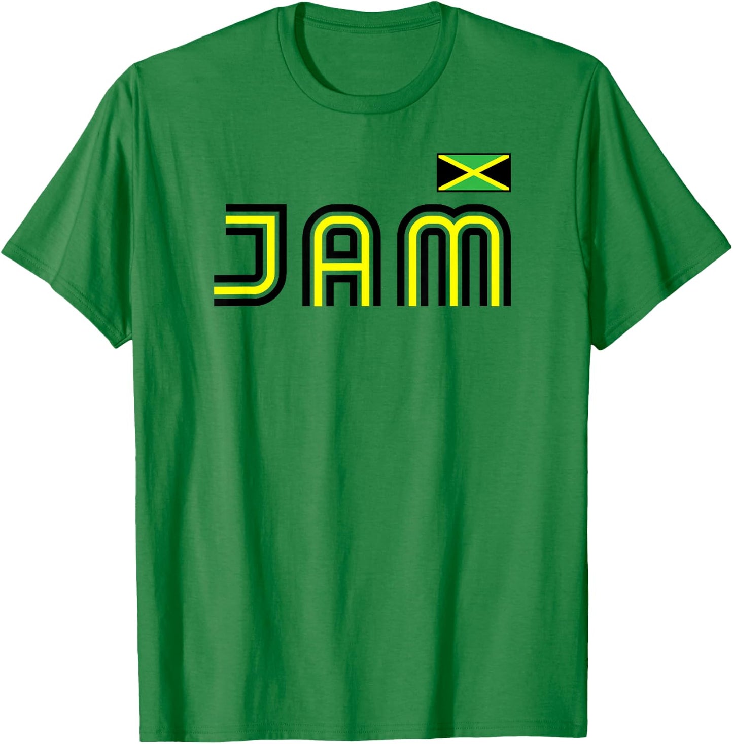 Jamaica Flag Retro International Country Jamaican Pride T-Shirt - T-Shirt | Irish Green
