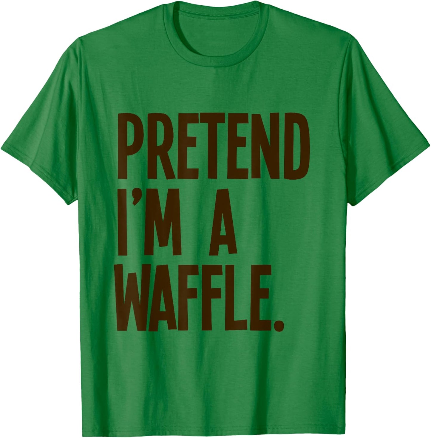 Pretend I'm A Waffle Funny Halloween Party Costume T-Shirt - T-Shirt | Irish Green