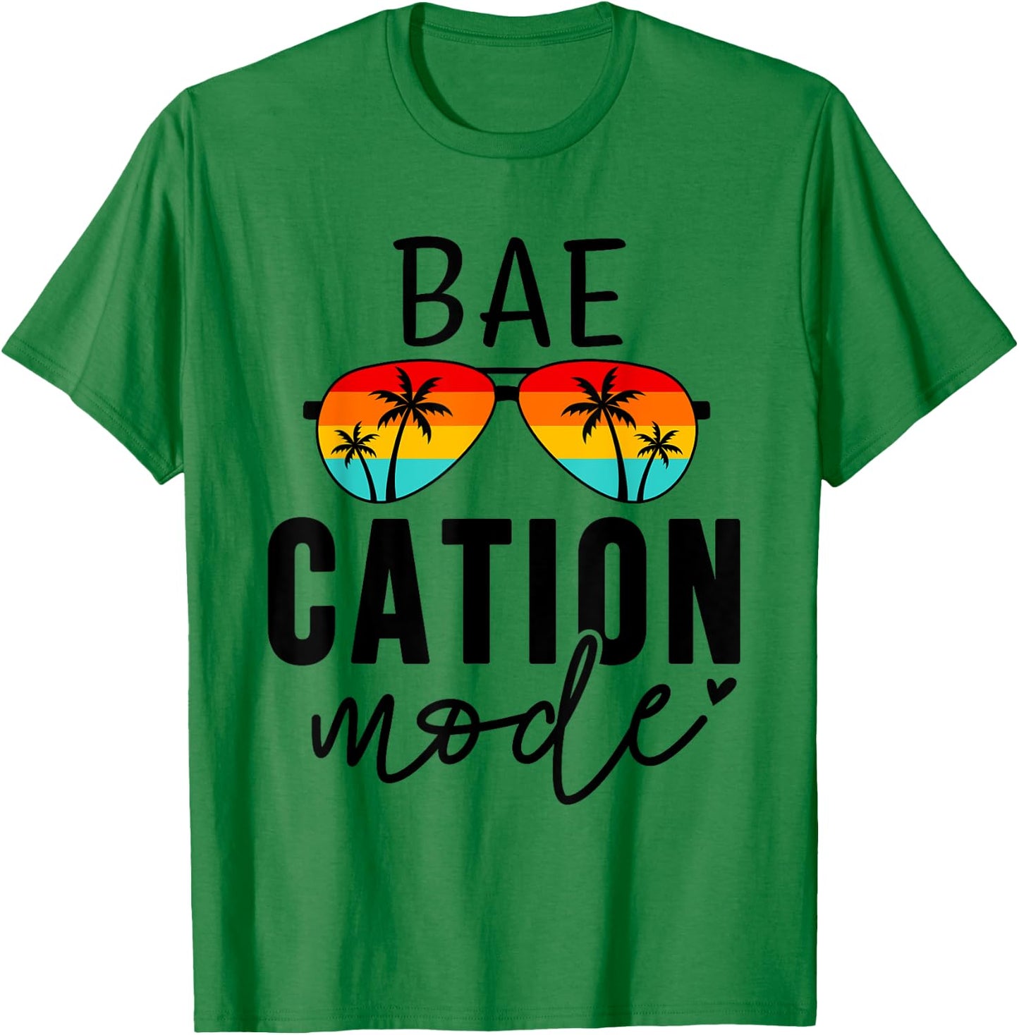 Vacation Summer Cute Couples Matching Baecation Mode T-Shirt - T-Shirt | Irish Green