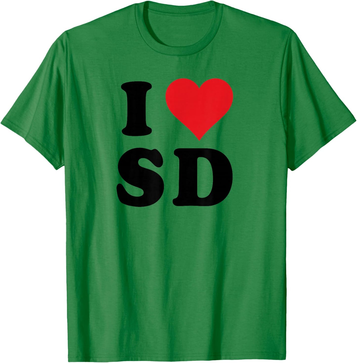 I Heart SD Initials I Love S.D. First And Last Name S D T-Shirt - T-Shirt | Irish Green