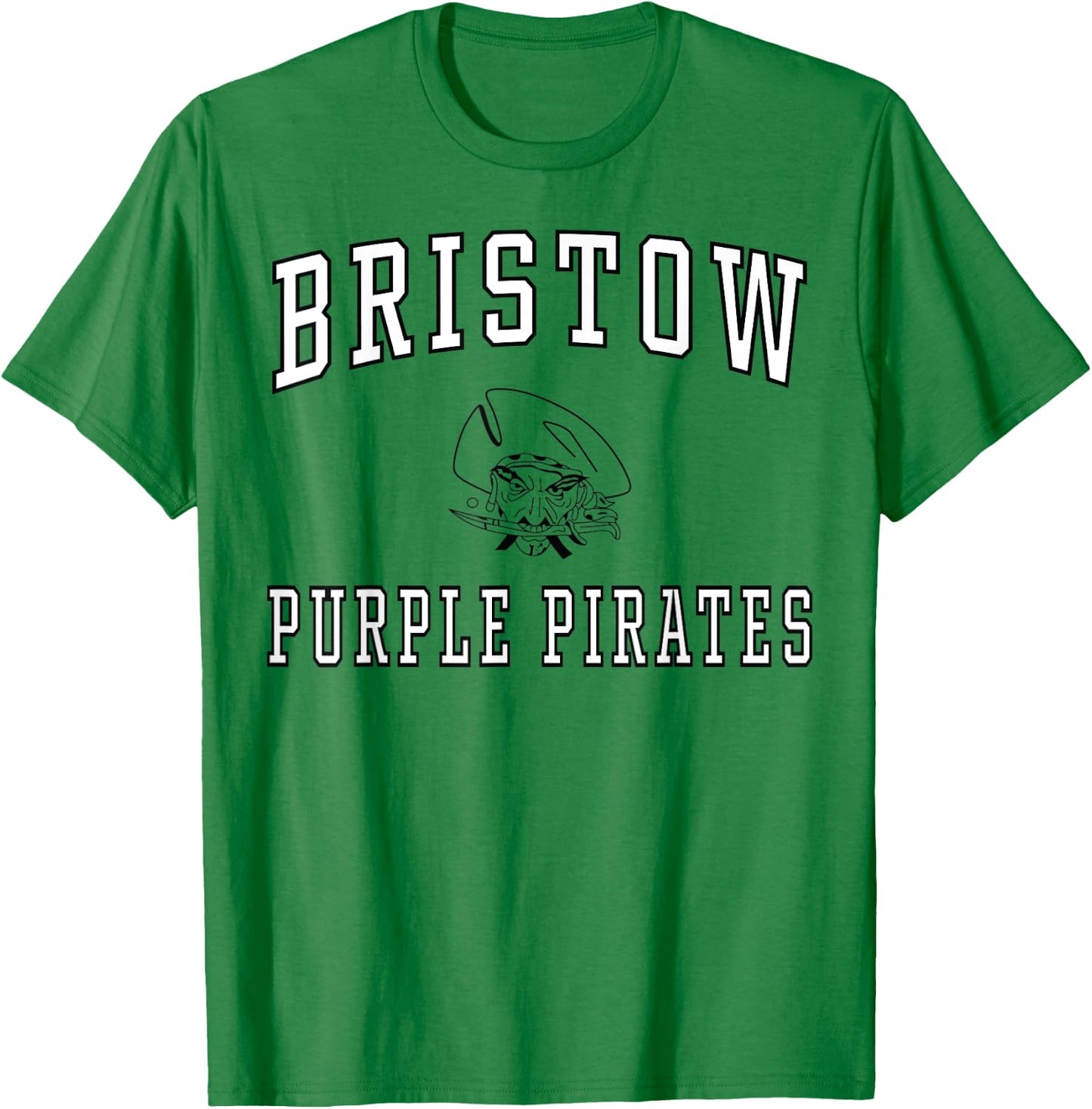 Bristow High School Purple Pirates C1 T-Shirt - T-Shirt | Irish Green