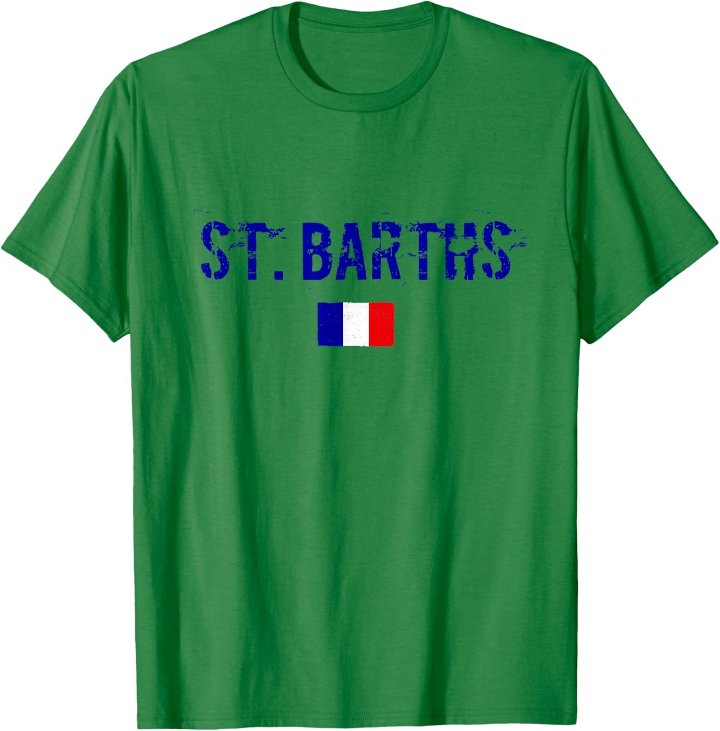 Saint-Barthelemy Blue Women's Men's Holiday Flag St. Barths T-Shirt - T-Shirt | Irish Green