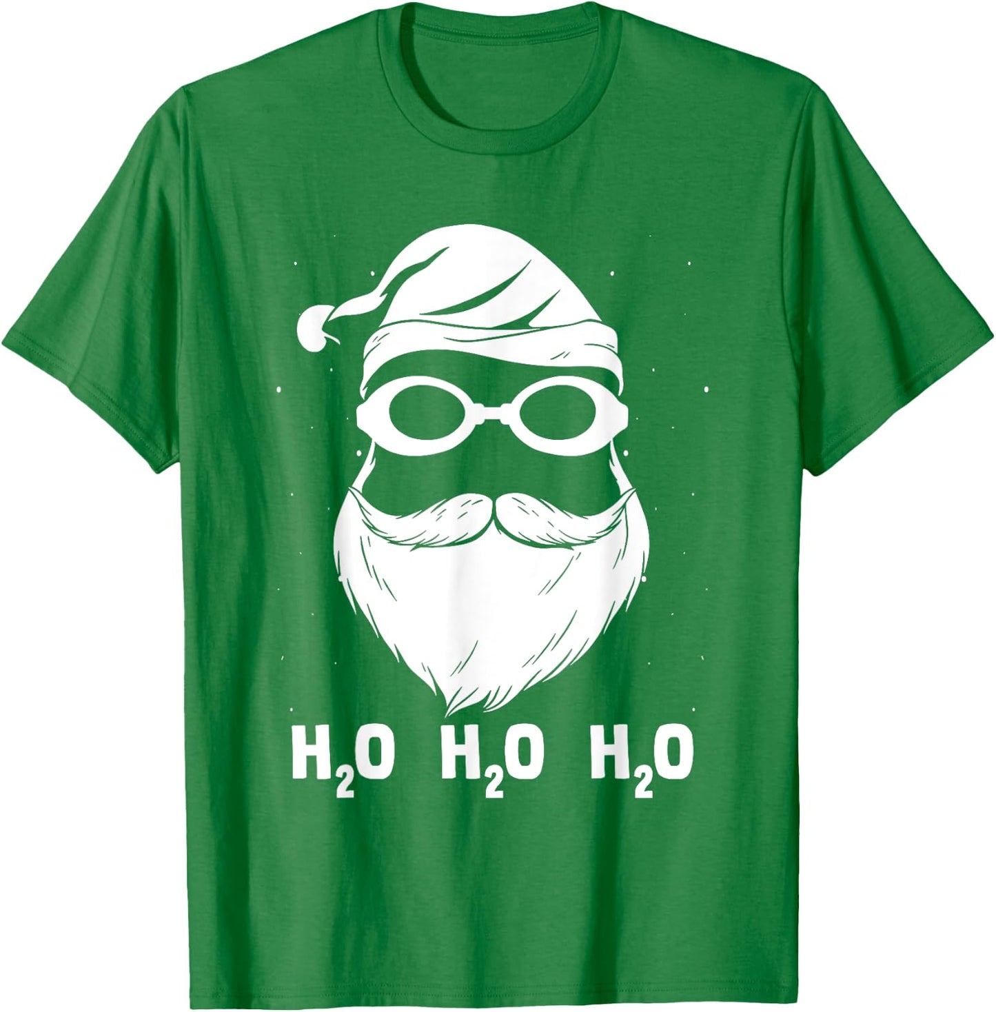 H2o H2o H2o Santa Claus Swimming Santa Hat Swimming Lover T-Shirt - T-Shirt | Irish Green