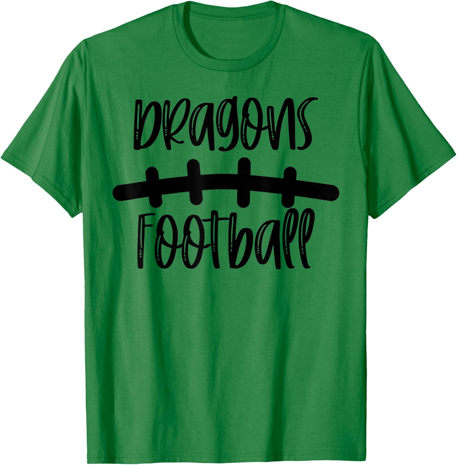 Dragons Football School Spirit Team Mascot Game Night T-Shirt - T-Shirt | Irish Green