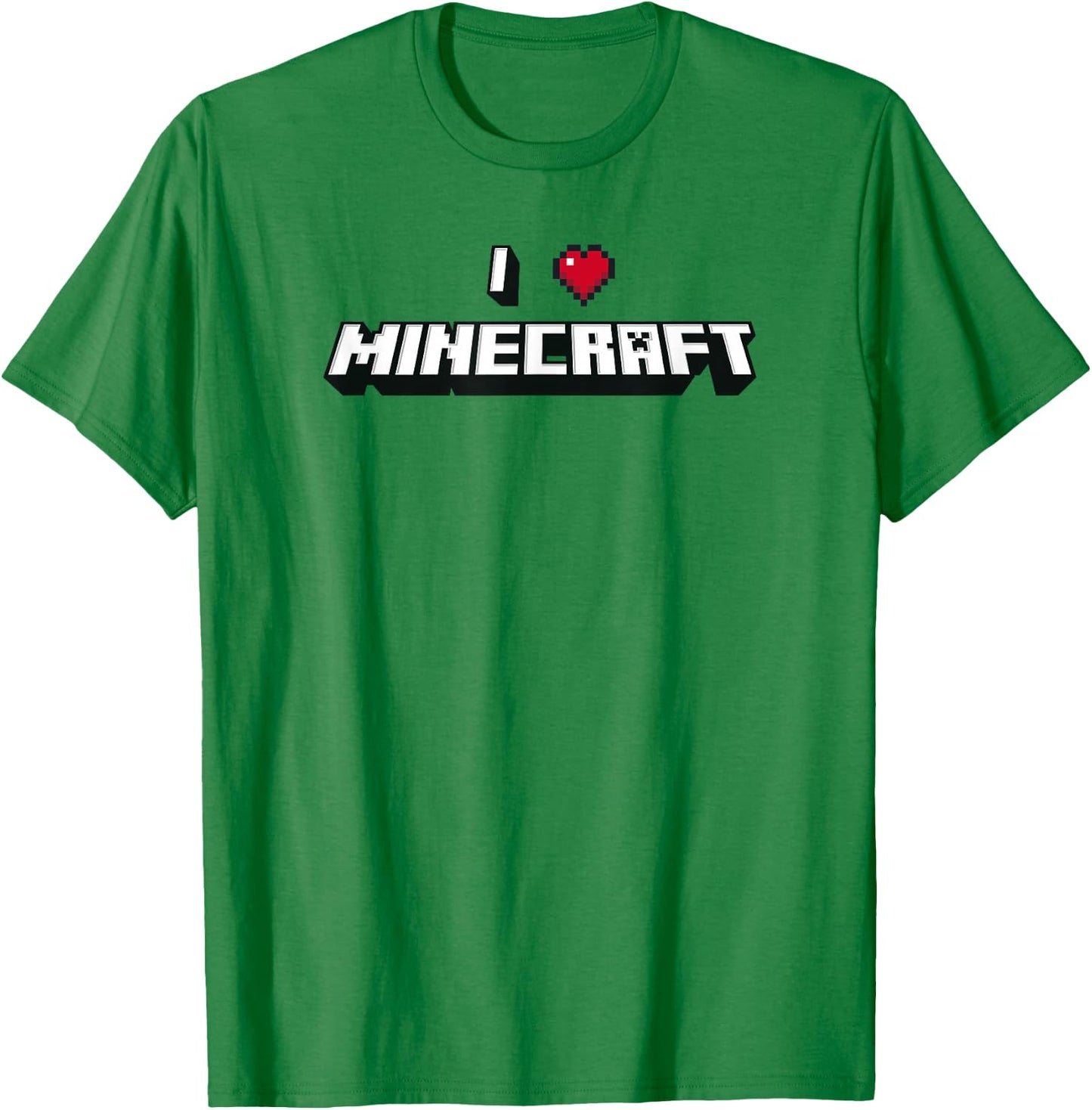 Minecraft I Heart Minecraft Logo T-Shirt - T-Shirt | Irish Green