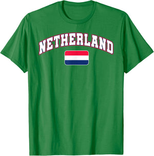 Netherland Flag Nederland Pride Design T-Shirt - T-Shirt | Irish Green