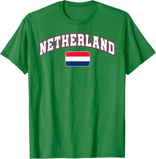 Netherland Flag Nederland Pride Design T-Shirt - T-Shirt | Irish Green