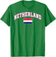 Netherland Flag Nederland Pride Design T-Shirt - T-Shirt | Irish Green