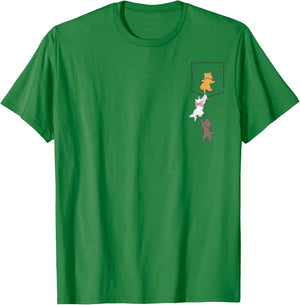 Disney The Aristocats Kitten Pocket Small T-Shirt - T-Shirt | Irish Green