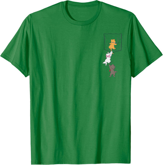 Disney The Aristocats Kitten Pocket Small T-Shirt - T-Shirt | Irish Green