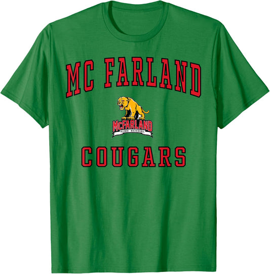 McFarland High School Cougars C1 T-Shirt - T-Shirt | Irish Green
