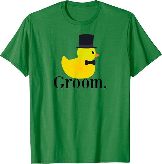 Rubber Duck Groom, Funny Husband to Be Shirt T-Shirt - T-Shirt | Irish Green