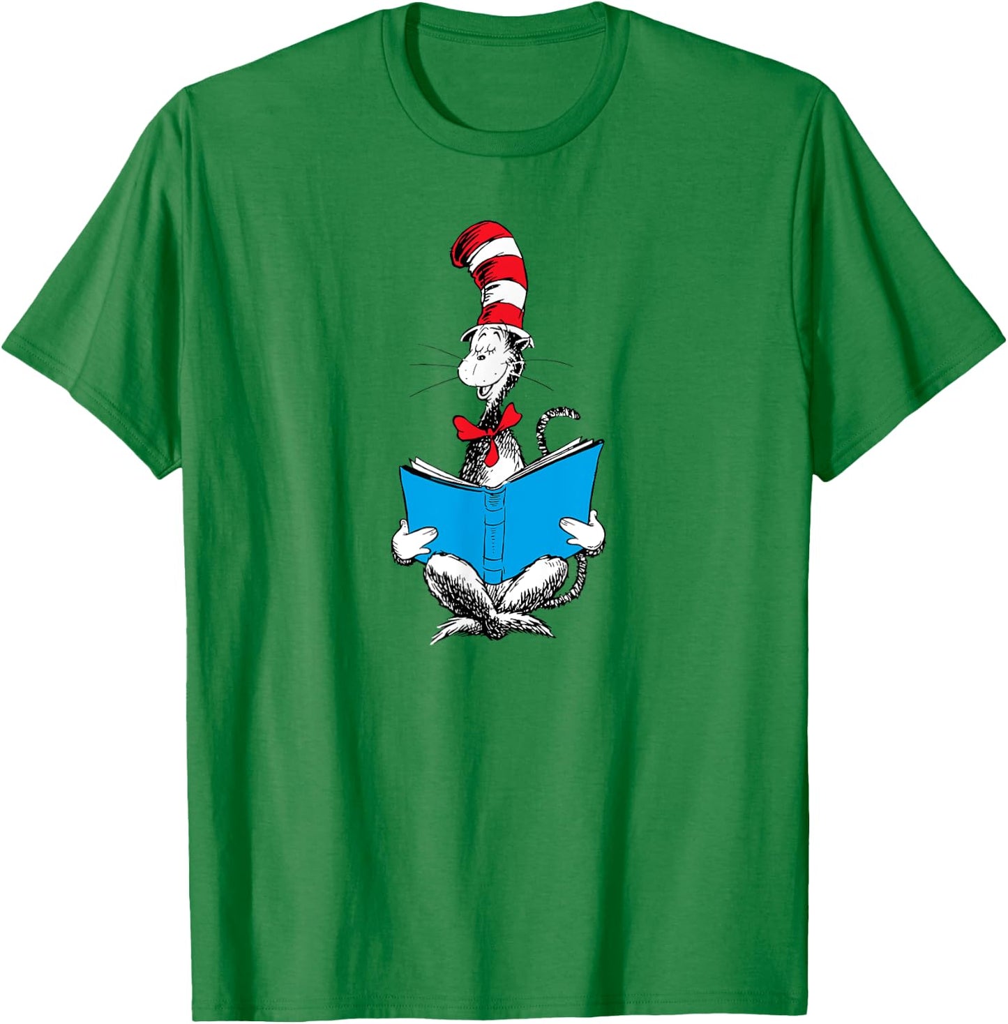 Dr. Seuss Reading Cat T-Shirt - T-Shirt | Irish Green