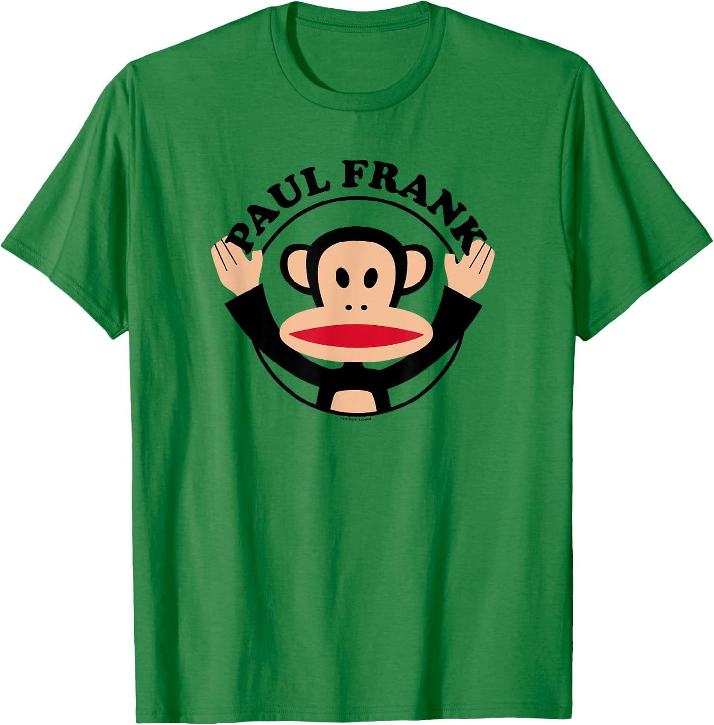 Paul Frank Kids Julius the Monkey , Grey, Small, Short Sleeve, , Classic Fit, Lightweight, Pull On T-Shirt - T-Shirt | Irish Green