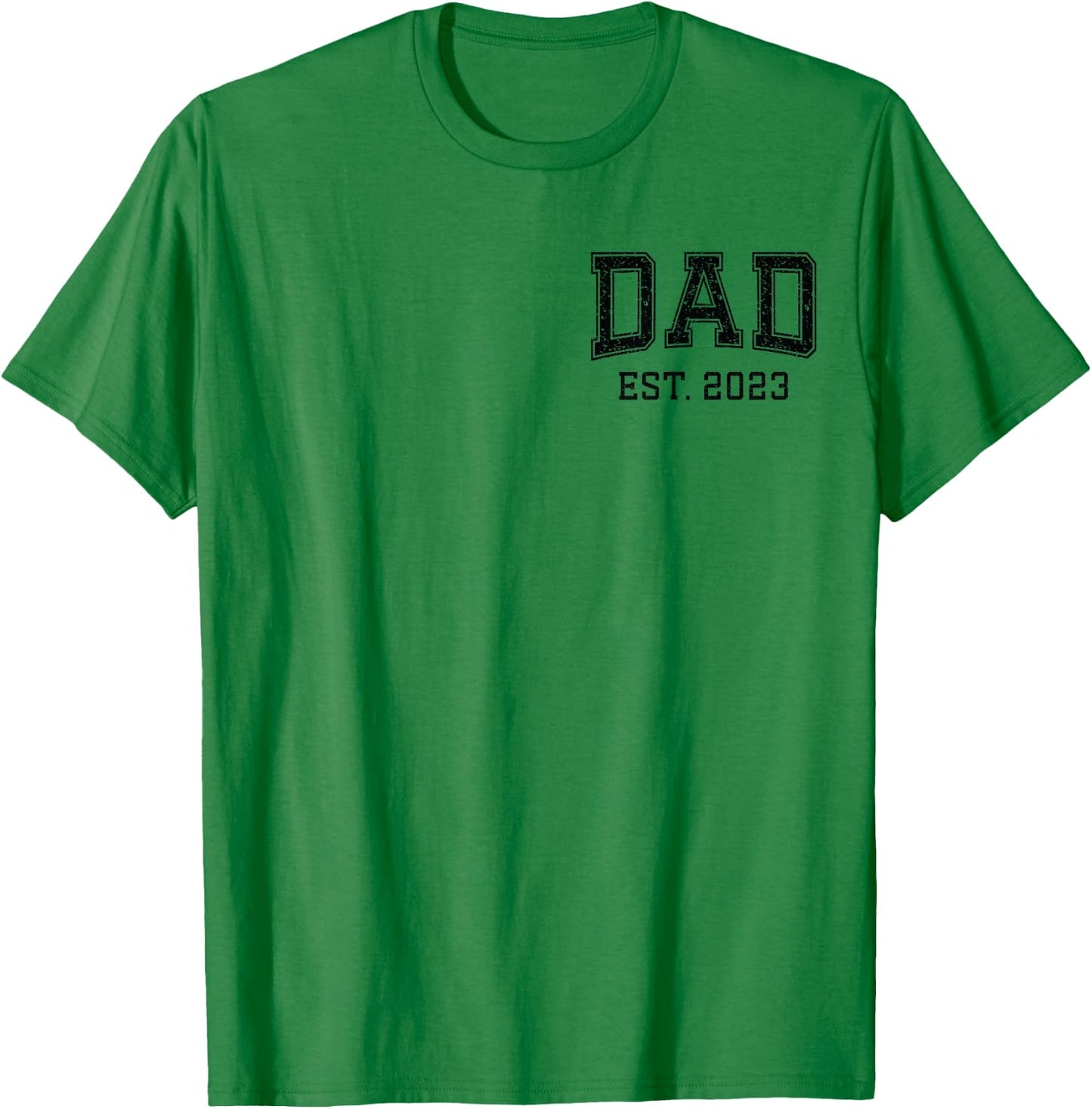 Dad Est 2023 Personalized Fathers Day New Dad Custom Husband T-Shirt - T-Shirt | Irish Green