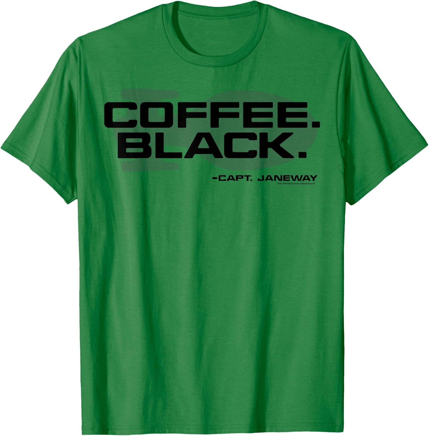 Star Trek Voyager Coffee Black Capt. Janeway T-Shirt - T-Shirt | Irish Green