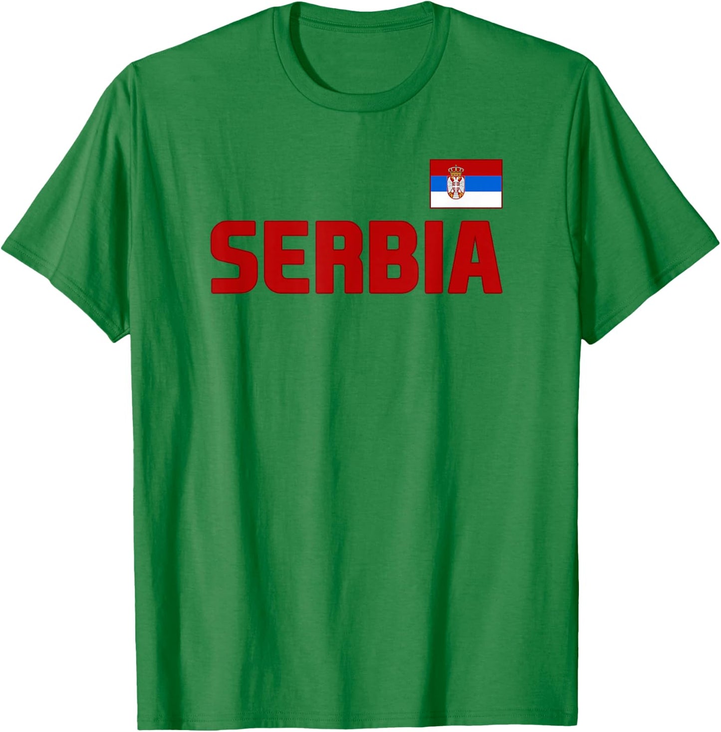 Serbia Flag Serbian Pride International Country T-Shirt - T-Shirt | Irish Green
