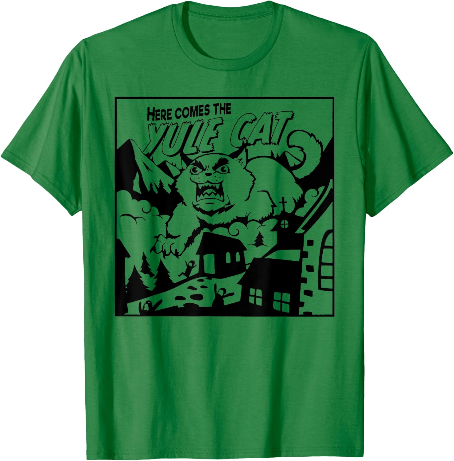 Yule Cat Women T-Shirt - T-Shirt | Irish Green