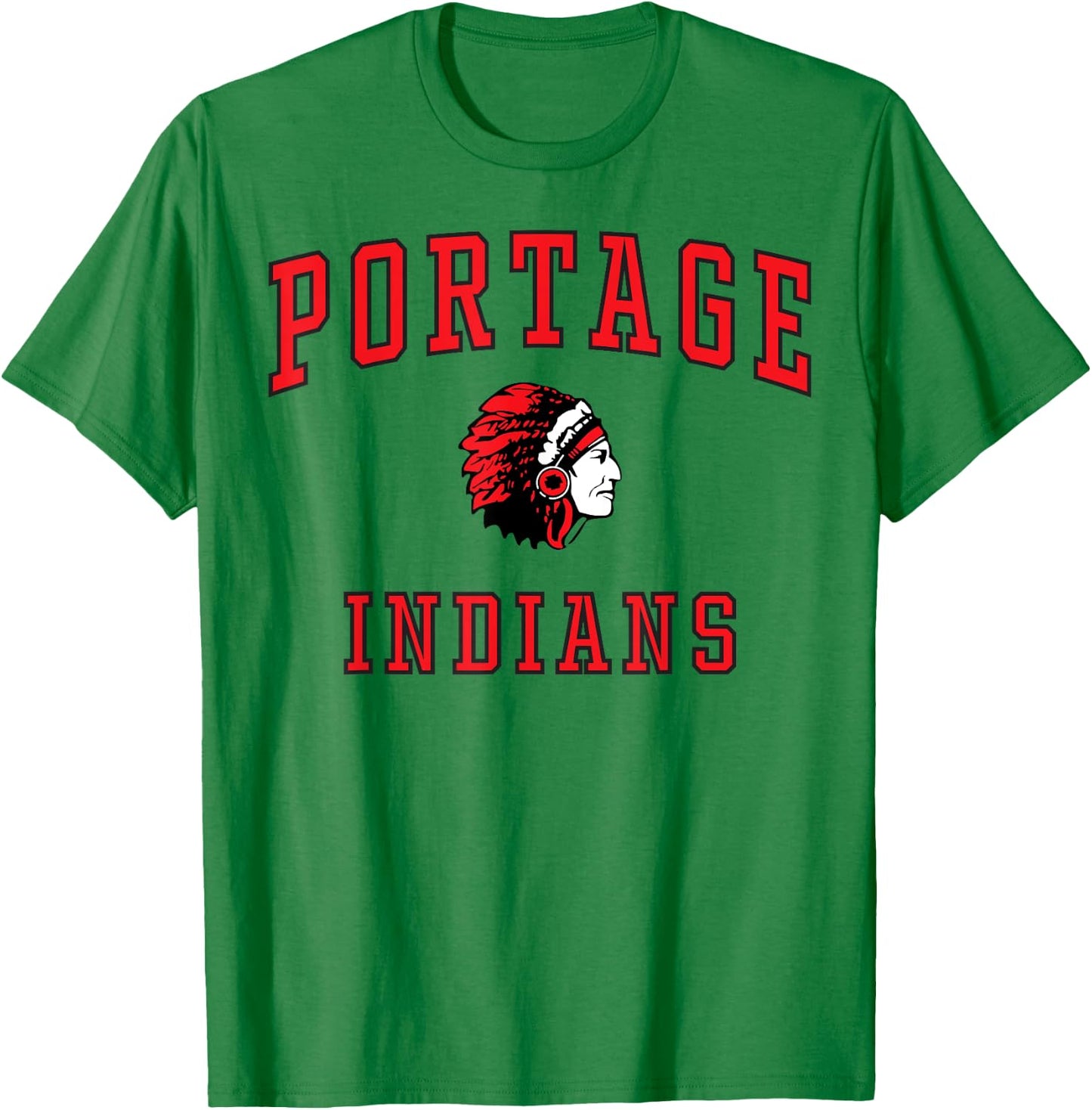 Portage High School Indians C1 T-Shirt - T-Shirt | Irish Green