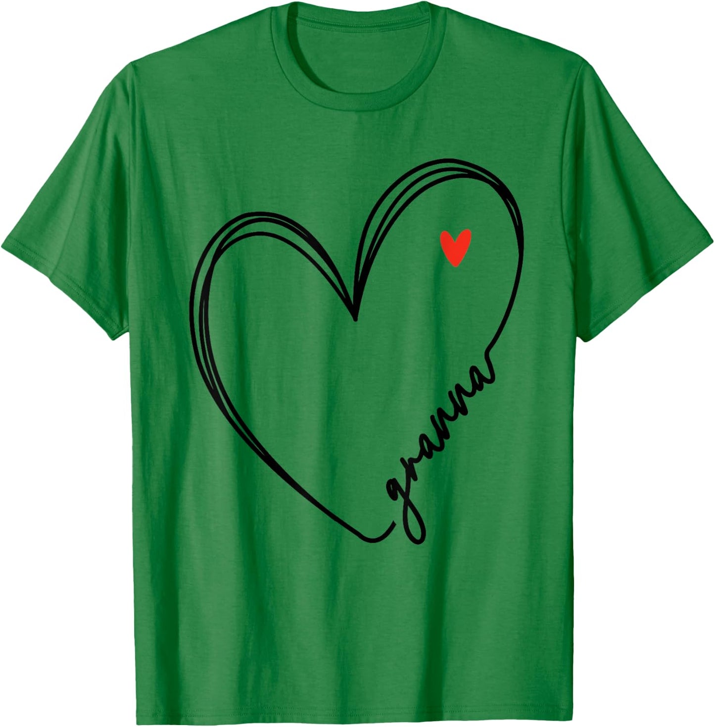 Cute granna With Heart Girl Women Mom Mother T-Shirt - T-Shirt | Irish Green