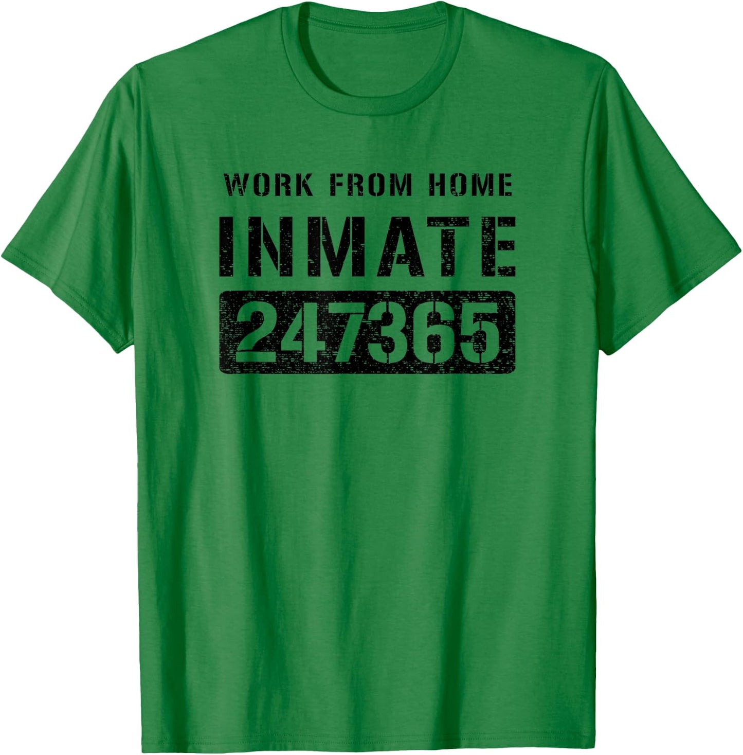 Work From Home Worker Prisoner Inmate Halloween Costume T-Shirt - T-Shirt | Irish Green