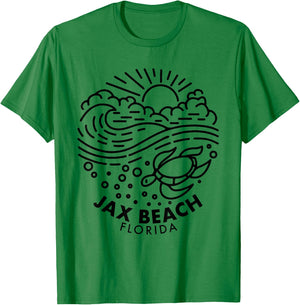 Jax Beach Florida Vintage Women Kids T-Shirt - T-Shirt | Irish Green