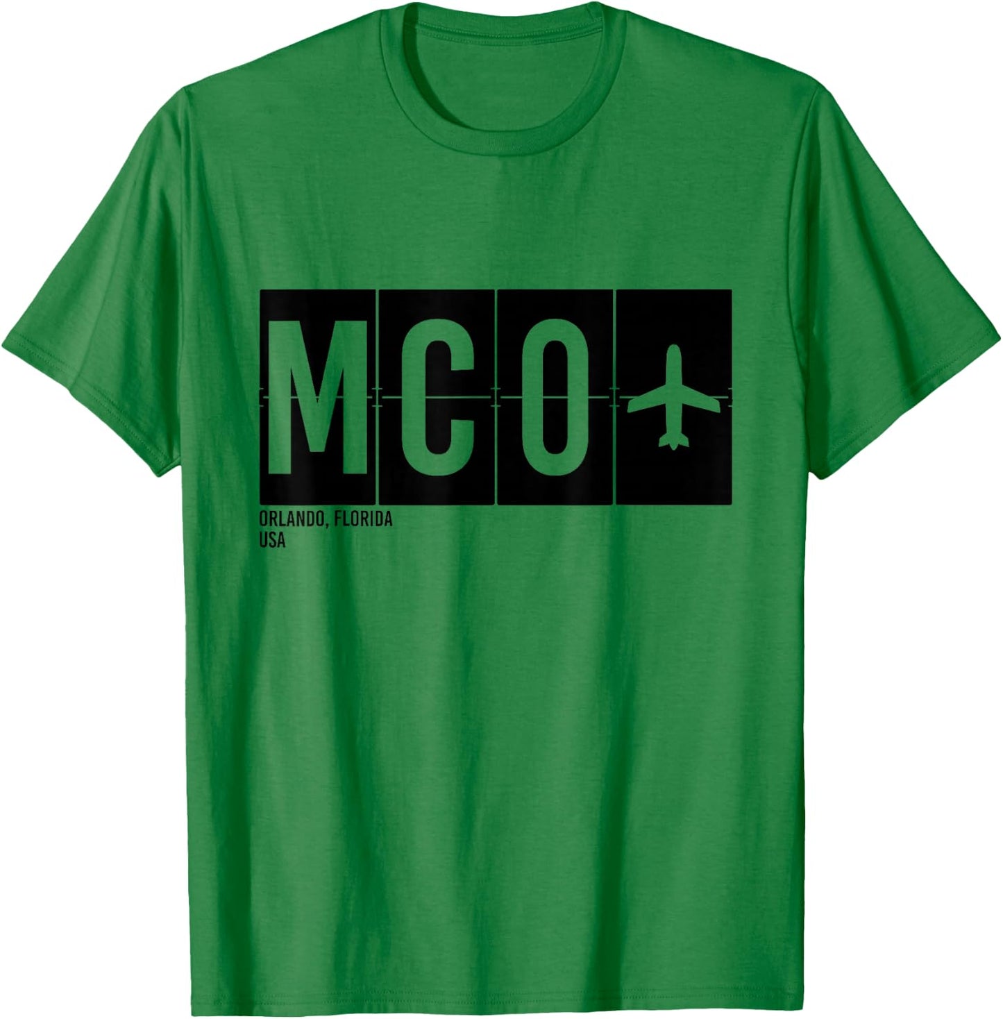 MCO Orlando Florida USA Airport Code International Travel T-Shirt - T-Shirt | Irish Green