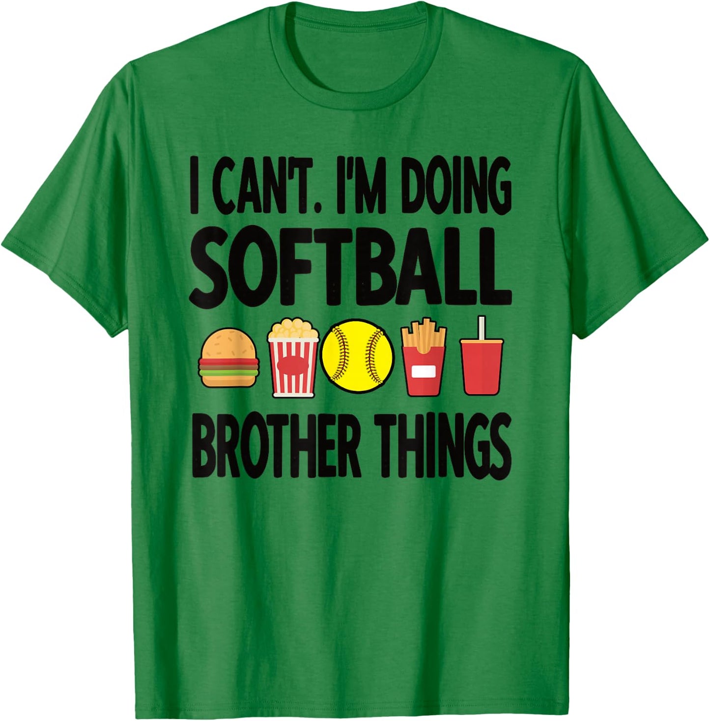 Softball Brother Things Proud Softball Player Bro T-Shirt - T-Shirt | Irish Green
