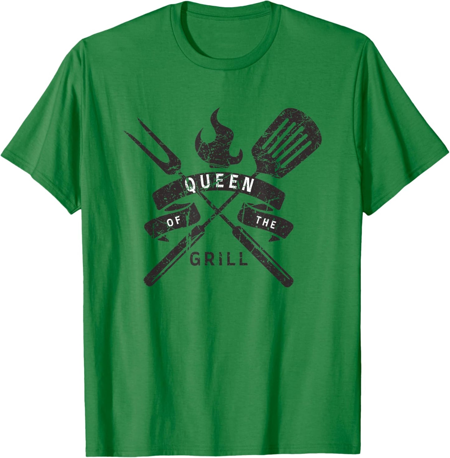 Queen of the Grill - Grilling Master Quote T-Shirt - T-Shirt | Irish Green