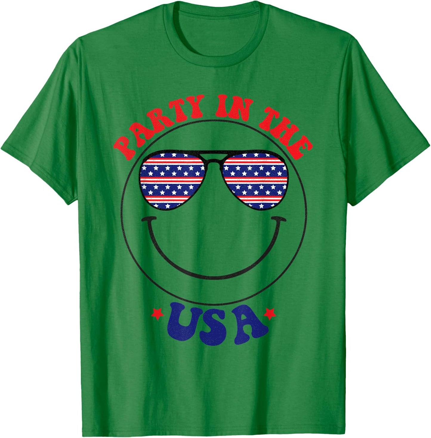 Party in the USA July 4th America Flag Patriot USA T-Shirt - T-Shirt | Irish Green