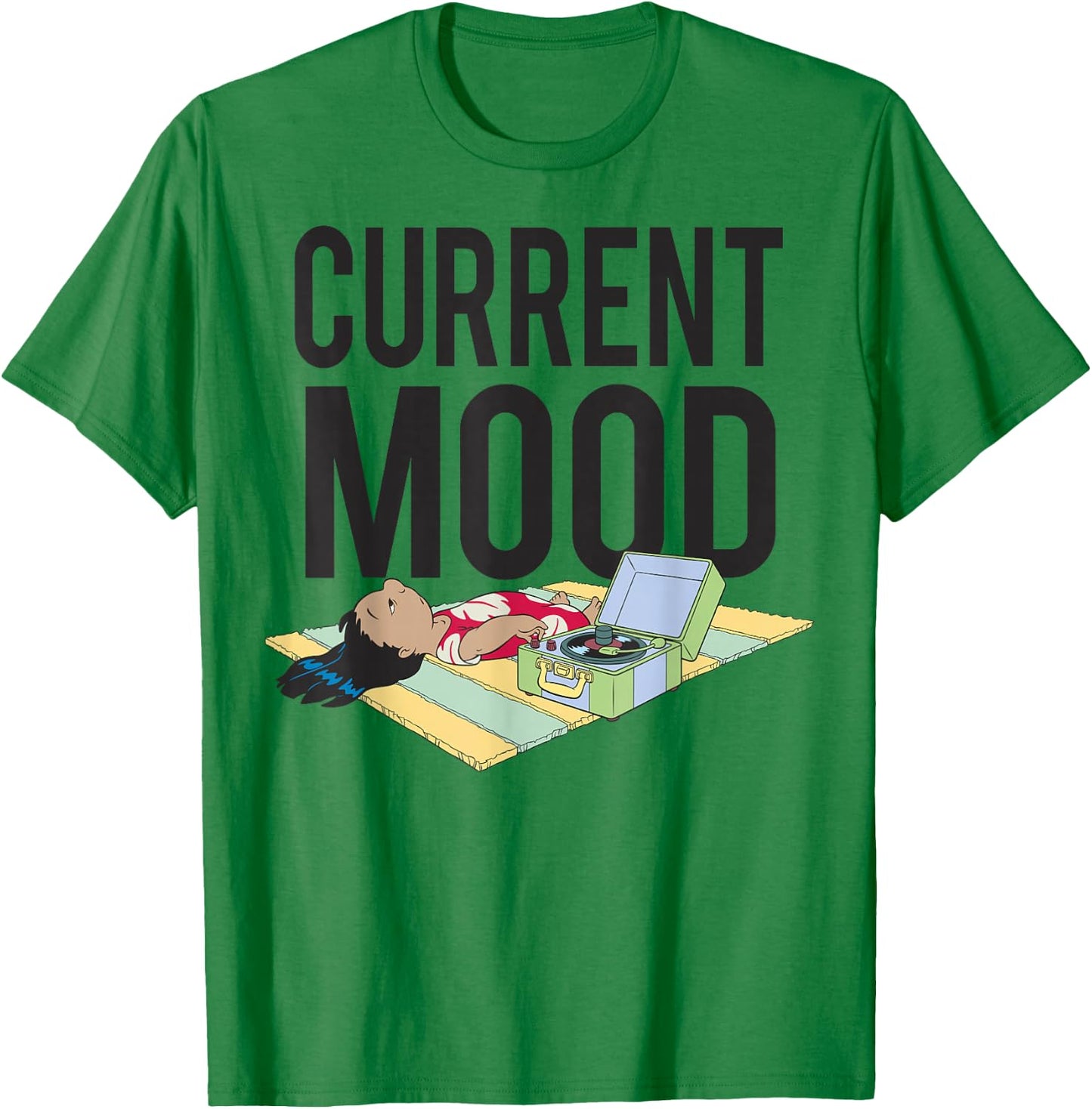 Disney Lilo & Stitch Lilo Current Mood T-Shirt - T-Shirt | Irish Green