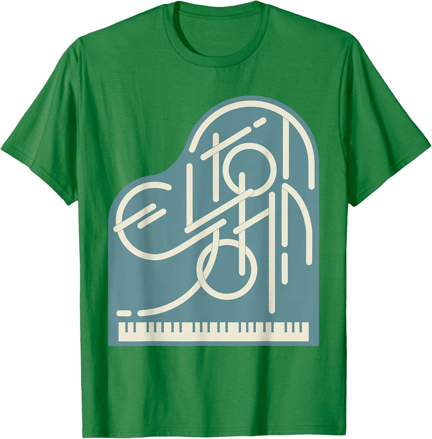 Elton John Official Piano Logo T-Shirt - T-Shirt | Irish Green