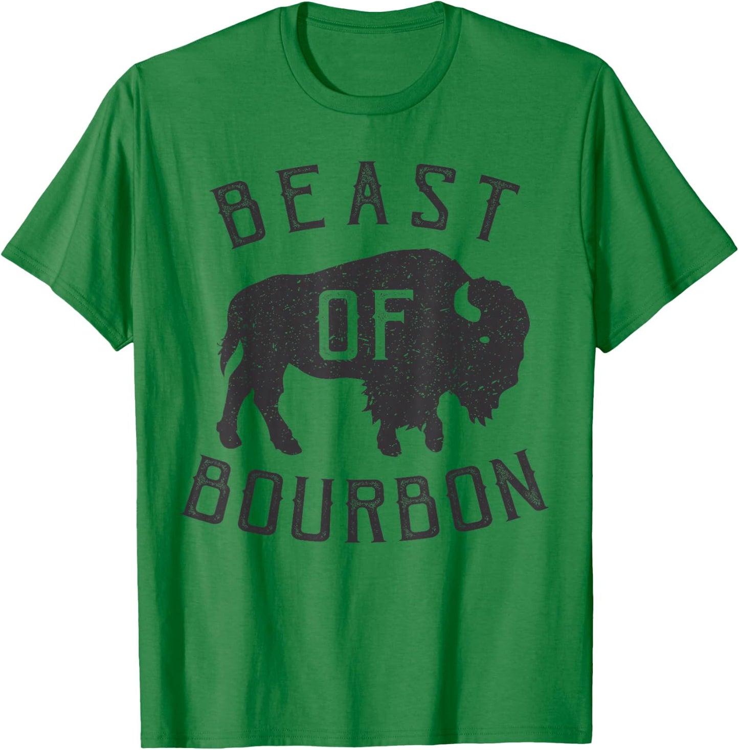 Beast of Bourbon Drinking Whiskey Design Bison Buffalo Party T-Shirt - T-Shirt | Irish Green