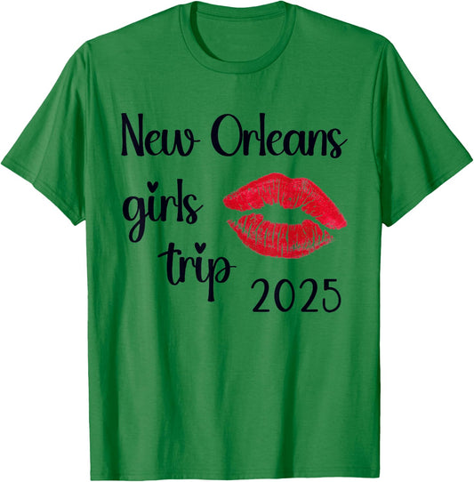 New Orleans Girls Trip 2025 Weekend Vacation Matching T-Shirt - T-Shirt | Irish Green
